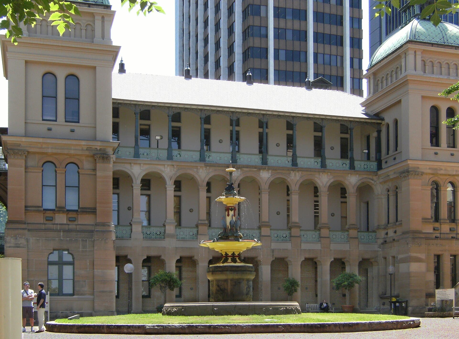 The sandstone façade of Sydney Hospital on Macquarie Street